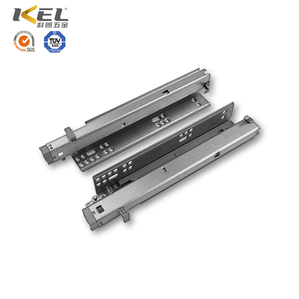 Full extension heavy duty vertical telescopic drawer slide rail bottom mounting drawer rails