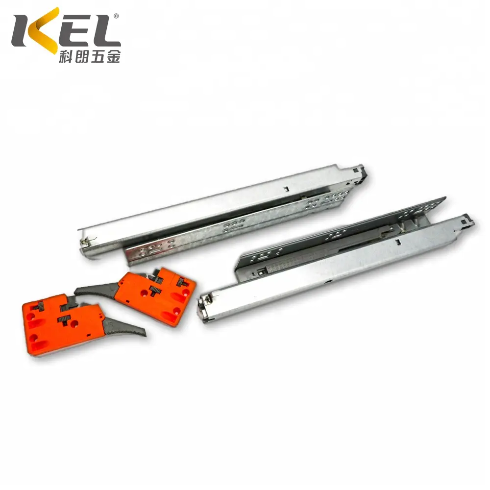 Top quality soft close full telescopic heavy duty concealed drawer slide rail