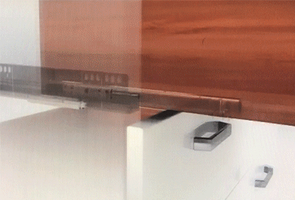 KEL 3-fold soft close heavy duty concealed telescopic kitchen cabinet drawer slide rail machinery-7