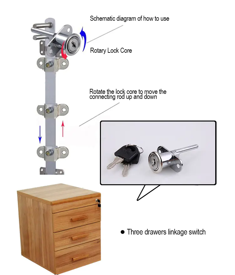 desk desk drawer locks ODM for furniture DIgao