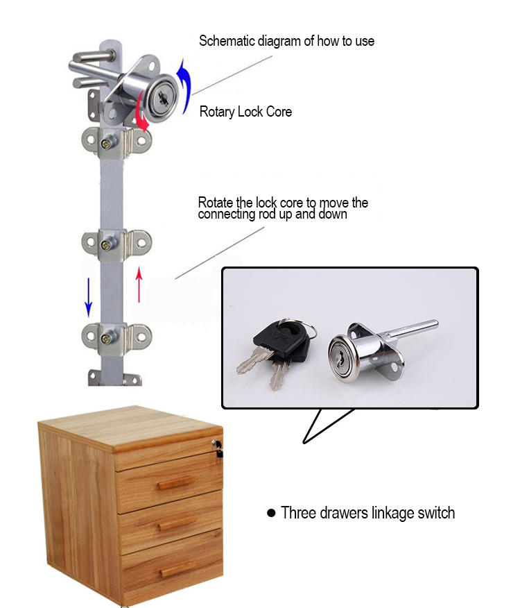 DIgao key desk drawer locks supplier for drawer-2